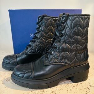Stuart Weitzman Viking Nero Indian Nappa Black Ankle Boots Sz 9.5 Retail $ 750